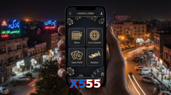 Main screen of X555 app page for PK players